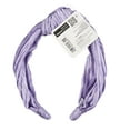 thumbnail image 6 of The Home Edit Knotted Pleated Satin Headband, Purple, 6 of 9