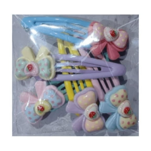 6-Pack Colorful Bow Hair Clips for Girls – Polka Dot Butterfly BB Barrettes