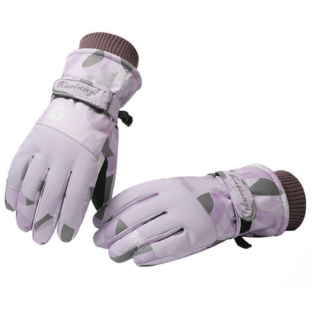 

Snow Gloves Waterproof Warm: Nonslip Skiing Gloves Touchscreen Gloves for Women