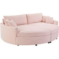 thumbnail image 6 of Oversized Double Chaise Lounge Sofa with Deep Seat and USB Ports, Corduroy Upholstered Loveseat Sofa for Living Room, Apartment, 6 of 7