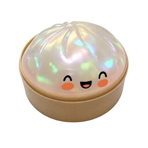 3.74Inch Rare Pink Glitter Dumpling Squishy by Feledorashia