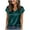Green, variant on Plus Size Tops Shirts for Womens Summer Fashion 2026 Solid Color Leisure T-shirt V-neck Leisure Tops Satin Shirts