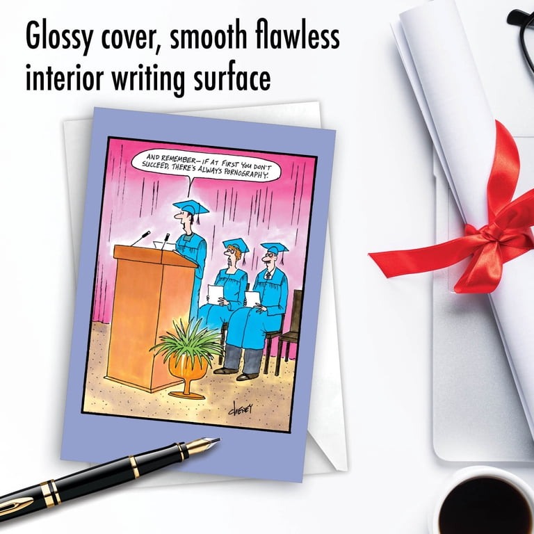 NobleWorks - 1 Funny Graduation Notecard with Envelope - College School  Humor, Cartoon Card for Graduates - Always P-rn 3801 - Walmart.com