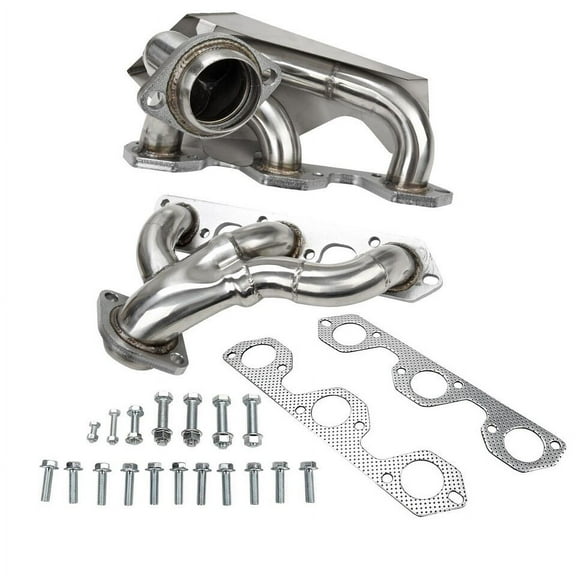 Stainless Steel Manifold Header w/Gaskets for Jeep Wrangler JK 2007-2011 3.8 V6
