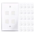 thumbnail image 2 of GearIT Placa de Pared Keystone de 4 Puertos, Paquete de 20, Banda Únic, 2 of 2