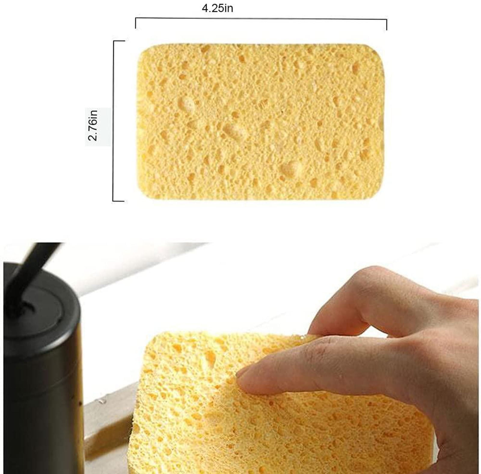 Temede Large Cellulose Sponges, Kitchen Sponges for Dish, Thick Heavy Duty  Scrub Sponges, Non-Scratch Scrubber for Household, Cookware, Bathroom