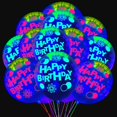thumbnail image 2 of Globo fluorescente de látex que brilla en la oscuridad, globo luminoso de corazón de amor para decoraciones de fiesta de cumpleaños y boda, 5/10/20 unidades, 2 of 4