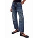 thumbnail image 1 of Pantalones Vaqueros Holgados de para Mujer, de Tiro Bajo, con Parches y Pernera y Bolsillos. Salpicaduras de Tinta M, 1 of 9