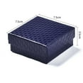 thumbnail image 5 of Square Cardboard Jewelry Boxes with Sponge Inside for Earring & Ring & Pendant Dark Slate Blue 7.5x7.5x3.5cm Inner Size: 7x7cm, 5 of 7