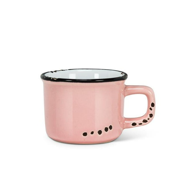 Tasse à Espresso Aspect Émail de 2 Po, Rose