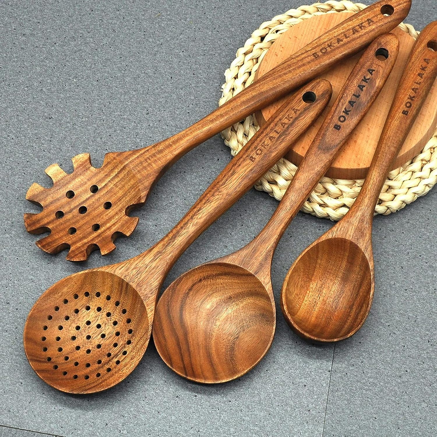 Wooden Cooking Spoons (5-Pieces) TAYANUC