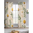 thumbnail image 2 of Spring Daisy Sheer Curtains 84 Inch Length 2 Panels Set for Living Room/Bedroom, Country Watercolor Flower Leaf Plant Kitchen Curtains Grommet Semi-Sheer Curtains Drapes Window Treatments 52"x84"x2, 2 of 7
