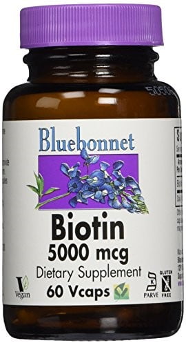 Bluebonnet Nutrition Biotin 5000 mcg Capsules, 60 Ct