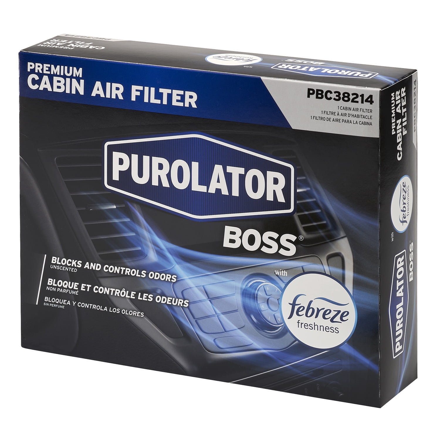Purolator Cabin Air Filter with Febreze Freshness Purolator BOSS PBC38214 for Ford, Lincoln