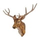 thumbnail image 3 of Elegante estatua de ciervo con tres astas, escultura decorativa para pared, ideal para la sala de estar. Color natural, 3 of 9