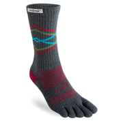 Injinji Unisex Coolmax Trail Midweight Crew Toe Socks, Peak, Size Medium