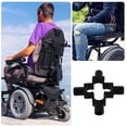 thumbnail image 4 of 4 Pcs Guide de Rail de Fauteuil Roulant : Guide de Rail de Cadre de Bras Détachable Standard pour Fauteuils Roulants et Chaises de Transport Pièce de Rechange Commune Noir, 4 of 8