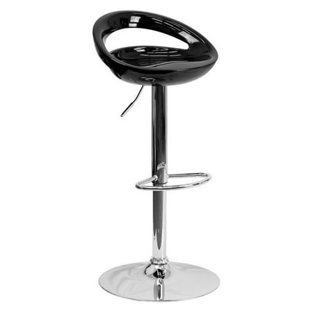 Teal Leather Bar Stools Flash Furniture Contemporary Plastic Adjustable Height Barstool with Chrome Base, Multiple Colors ()