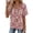 Red, variant on JULMCOMO Blouses for Women Boho Floral Print V Neck Half Button Short Sleeve Casual Summer Blouses Loose Fit Comfy Tunic Tops Black XL