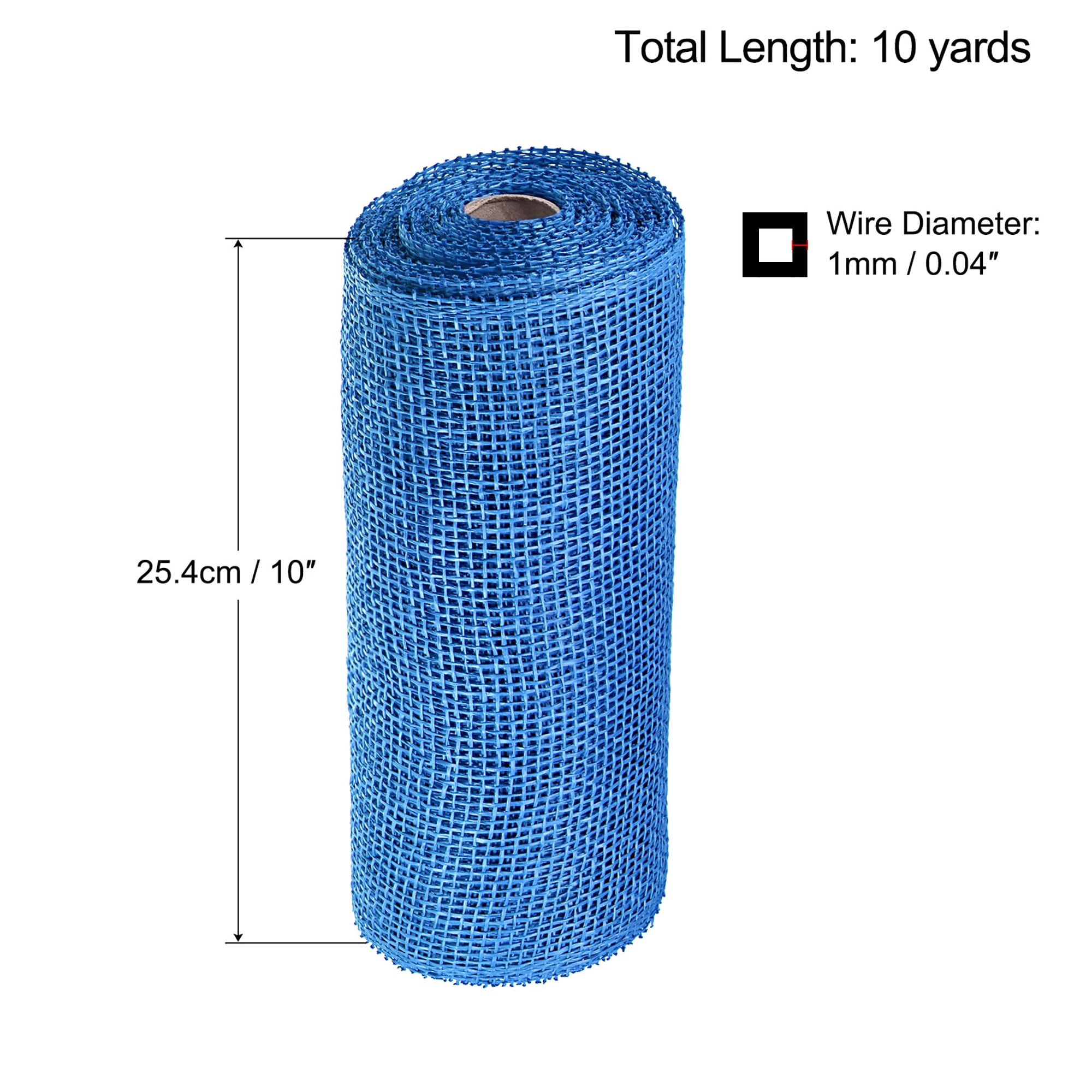 Uxcell PP Burlap Mesh 10" x 10 Yards Decorative Wrapping Ribbon, Turquoise 1 Roll