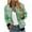 Green, variant on Womens Casual Zip Jackets Trendy Print Aztec Bomber Jacket Lightweight Plus Size Streetwear Windbreaker Loose Fit Stand Collar Varsity Jacket Gift for Mom