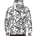 thumbnail image 7 of Picia Hand Drawn Snake Pattern Casual Men's Hoodie - Lightweight Hooded Sweatshirt with Kangaroo Pocket, Comfortable Pullover for Everyday, Travel-3X-Large, 7 of 7