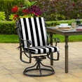 thumbnail image 3 of ARDEN Outdoor Dining Chair Cushion 20 x 20, Black Cabana Stripe, 3 of 12
