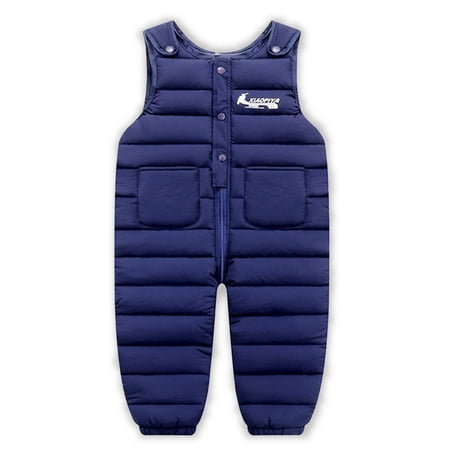 

URMAGIC URMAGIC Toddler Kids Baby Boy Girl Lightweight Bib Overall Down Snowsuit Winter Snow Pants/3-4 Year