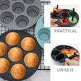 thumbnail image 5 of Minkissy 3Pcs Reusable Silicone Muffin Baking Pan Lightweight Assorted Colors, 5 of 8