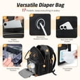 thumbnail image 4 of Mochila Tonyeee Bolsa para Pañales Extra Grande 25-37L Negra, 4 of 7