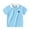 Light Blue, variant on FLMEI Toddler Kids Boys Summer Lapel T-Shirt Short Sleeves Cotton Shirt Tops Pullover Cute Print Casual Tee Shirt for 1-6 Years Old