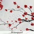 thumbnail image 6 of Japanese Cherry Blossom Shower Curtain Sea Wave Fabric Bath Curtains Asian Anime Bathroom Decor with Hooks 72Wx72L Inch, 6 of 8