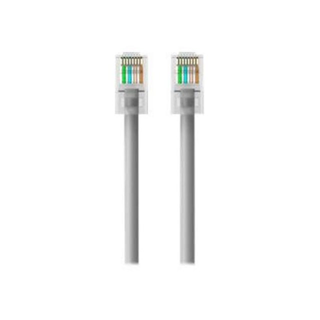 20 Pi CAT6 Câble de Raccordement Sans Accrochage pour RJ45M & RJ45M&44; Gris