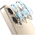 thumbnail image 1 of Camera Lens Protector for iPhone 12 Pro, Aluminum Alloy Lens Protective Ring - Golden, 2 Pcs, 1 of 7