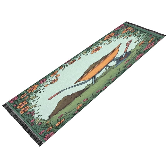 Vintage Modern Runner Rug,Non Slip Machine Washable 72"x23.5" Polyester Material Pet-Friendly Durable,Applicable to Entryway Rug Living Room Rug Shovel