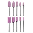 thumbnail image 4 of 100 piezas de cabezal de piedra de pulido, brocas para muela de amoladora, vástago rosa, diámetro de 3 mm, 4 of 13