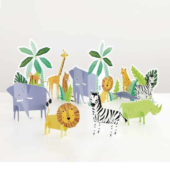 Animal Safari Table Decorating Kit, 5pcs