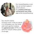 thumbnail image 4 of Konssy Muslin Nursing Cover For Breastfeeding Breathable Cotton Nursing Cover With Rigid Hoop For Mom Nursing Apron Multipurpose Car Seat Canopy, 4 of 9