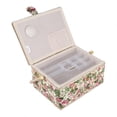 thumbnail image 4 of Sewing Box  Sewing Basket  Craft Box  Storage Box Fabric Floral Printed Sewing Basket Craft Box Household Sundry Storage Organizer With Handle, 4 of 8