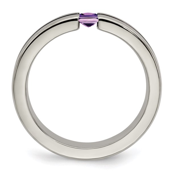 Edward Mirell Titanium Purple Amethyst Pink Anodized 4mm Wedding