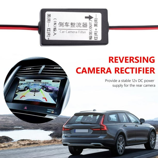 Rectificador de filtro de condensador de relé de potencia de 12 V CC para cámara de respaldo de estacionamiento de automóviles Ehuebsd Accesorios para autos y motos