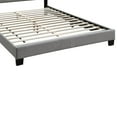 thumbnail image 4 of Twin Bed with Button Tufted Scalloped Headboard in Light Gray, 4 of 5