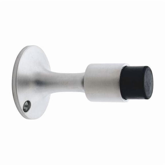 Door Stop, Brass, Silver, 2-1/4"H x 2-1/4"W WS443 US26D