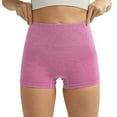 thumbnail image 2 of Tummy Control Women Leggings Elastic High-Waisted Seamless No See-Through Yoga Short Pants Workout Running Leggings Pink S, 2 of 6