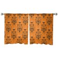 thumbnail image 7 of Sheer Curtains 54 inches Long, Halloween Horror Decor Ghost Face Orange Pattern Light Filtering Sheer Window Curtains Rod Pocket Voile Drapes for Bedroom Living Room, 52"W x 54"L 2 Panels, 7 of 7