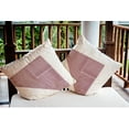 thumbnail image 3 of 20" x 20" Simply Daisy Triangles & Squares Indoor/Outdoor Pillow, Maroon Red Qty 1, 3 of 6