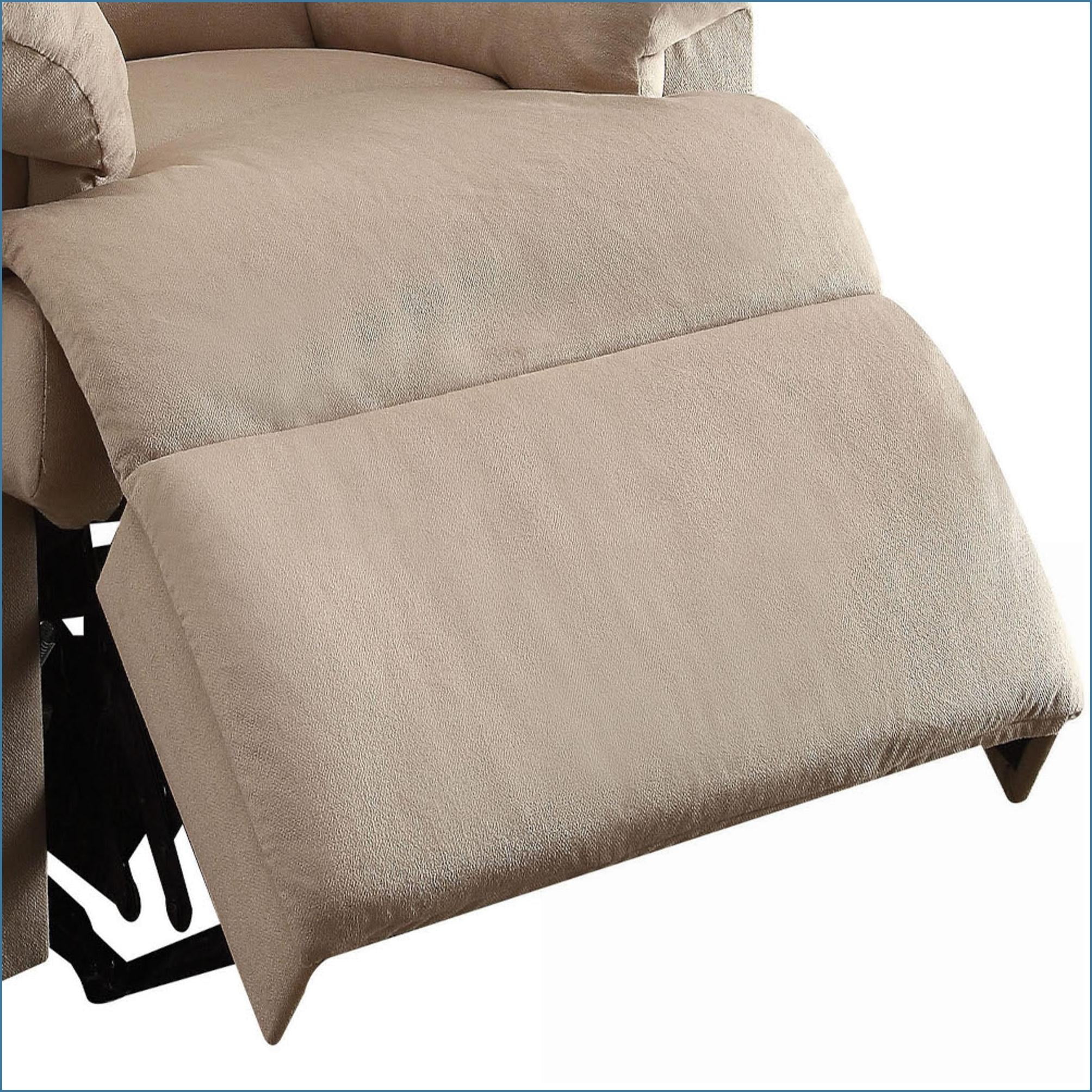 Recliner with Motion Recline & Pillow Top Arms | Fabric & Metal Frame | Beige