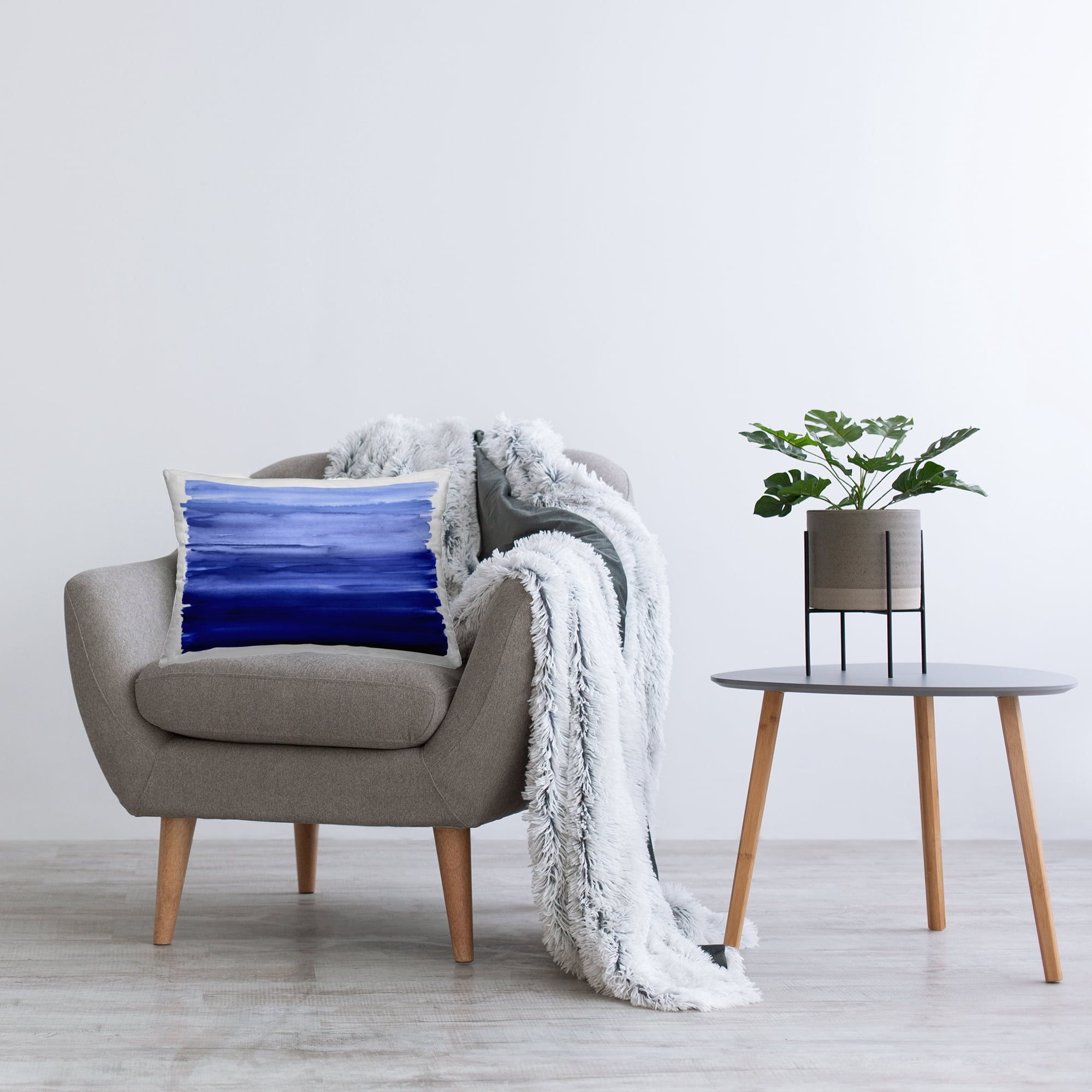 Stupell Industries Oceanic Ombre Blue Decorative Printed Throw Pillow, design by Allie Corbin, 14 x 7 x 20