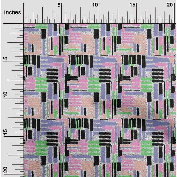 oneOone Georgette Viscose Medium Purple Fabric Brush Stroke Abstract Quilting Supplies Print Sewing Fabric By The Yard 42 Inch Wide