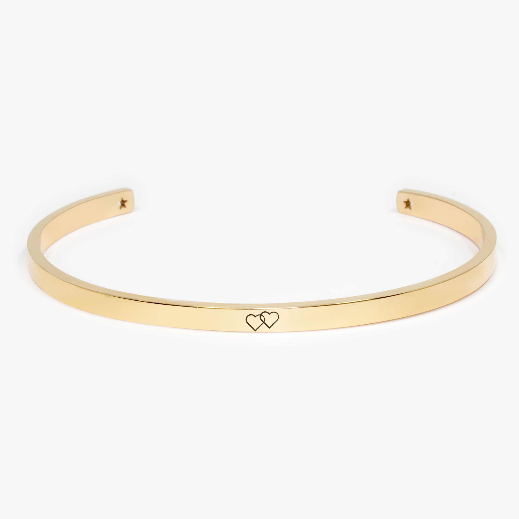 "We will always be connected…" Adjustable Rose Gold Stainless Steel Cuff Bangle Mother's Day Gift Set